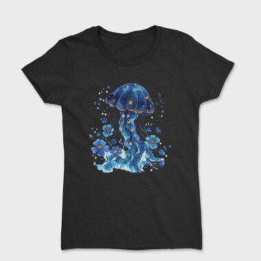 Jellyfish Floral Night, Tricou Femei