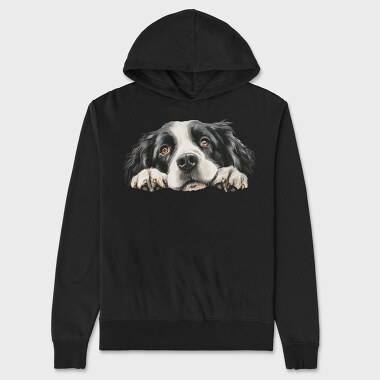Landseer Peeking Face, Hanorac Oversize Barbati (Unisex)