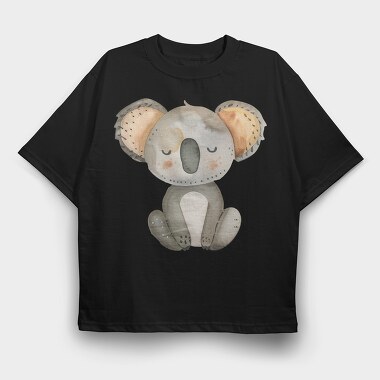 Koala Sleeping Cute, Tricou Oversize Barbati (Unisex)