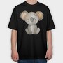 Koala Sleeping Cute, Tricou Oversize Barbati (Unisex)