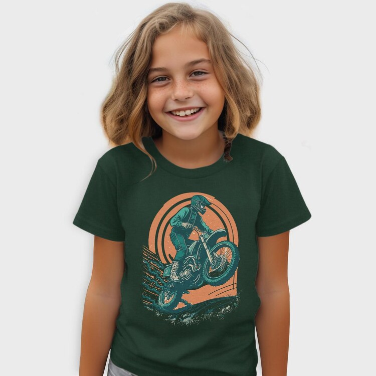 Biker Jumping Motocross Motorcycle, Tricou Copii