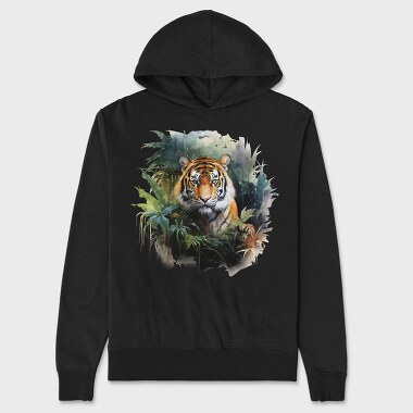 Jungle Tiger Spirit, Hanorac Oversize Barbati (Unisex)