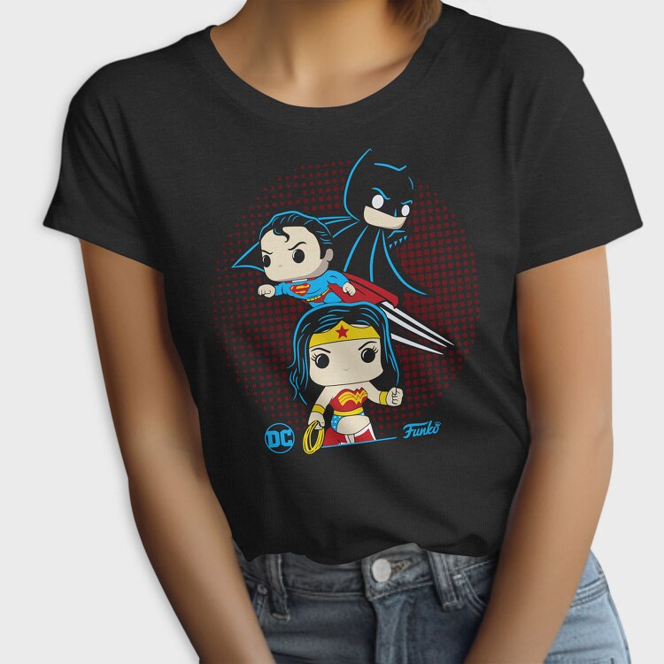 Batman Superman Wonder Woman Comics, Tricou Femei