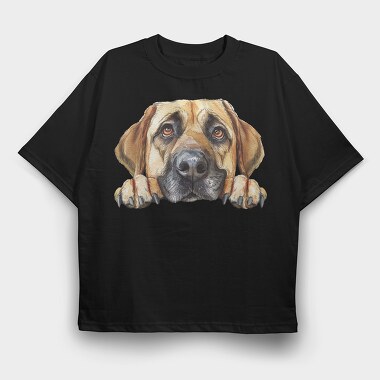 Kangal Peeking Face, Tricou Oversize Barbati (Unisex)