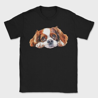 Kooiker Hond Peeking Face, Tricou Barbati (Unisex)