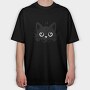 Kitten Night Stalker, Tricou Oversize Barbati (Unisex)