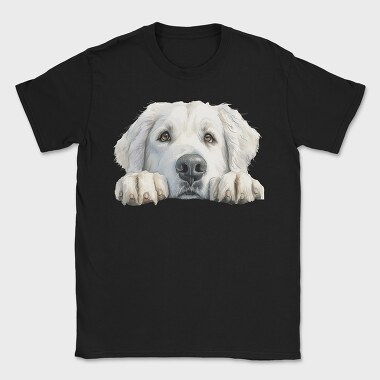 Kuvasz Peeking Face, Tricou Barbati (Unisex)