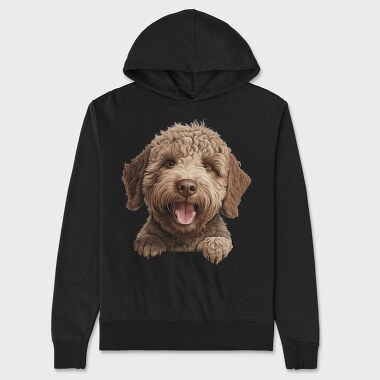 Lagotto Romagnolo Peeking, Hanorac Oversize Barbati (Unisex)
