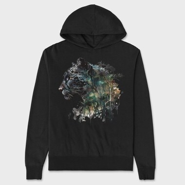 Leopard Forest Silhouette, Hanorac Oversize Barbati (Unisex)