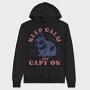Keep Calm Capybara, Hanorac Oversize Barbati (Unisex)