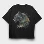 Leopard Forest Silhouette, Tricou Oversize Barbati (Unisex)