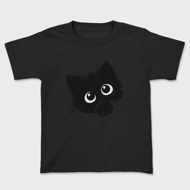 Kitty Peeking Clipart, Tricou Copii