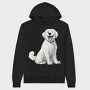 Kuvasz Smiling Face, Hanorac Oversize Barbati (Unisex)