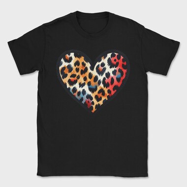 Leopard Heart Sublimation, Tricou Barbati (Unisex)