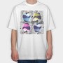 Apple Pop Art Tote, Tricou Oversize Barbati (Unisex)