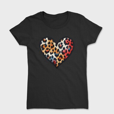 Leopard Heart Sublimation, Tricou Femei