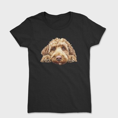 Labradoodle Face Peeking, Tricou Femei