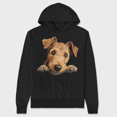 Lakeland Terrier Peeking, Hanorac Oversize Barbati (Unisex)