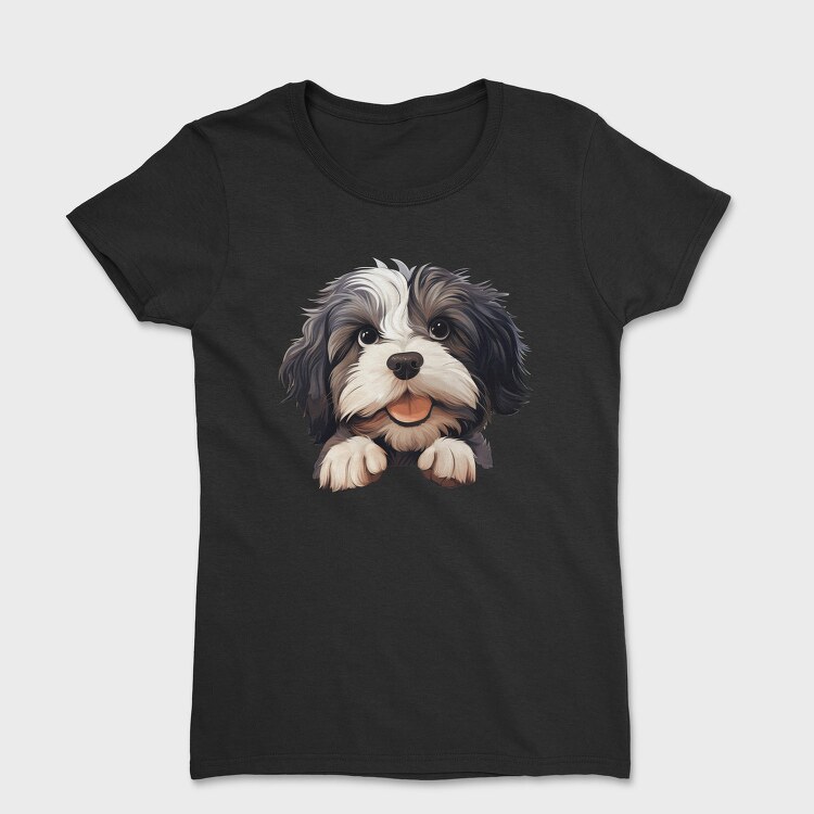 Lowchen Peeking, Tricou Femei