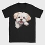 Maltese Peeking, Tricou Barbati (Unisex)