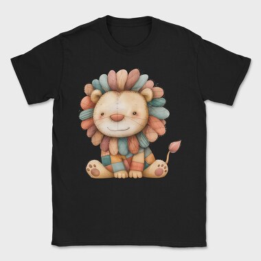 Lion Patchwork Clipart, Tricou Barbati (Unisex)