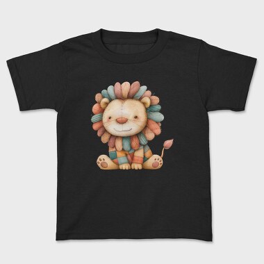 Lion Patchwork Clipart, Tricou Copii