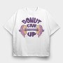 Donut Give Up, Tricou Oversize Barbati (Unisex)