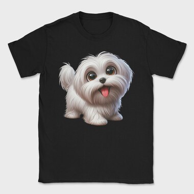 Maltese Smiling Face, Tricou Barbati (Unisex)