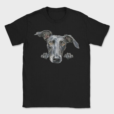 Lurcher Peeking Face, Tricou Barbati (Unisex)