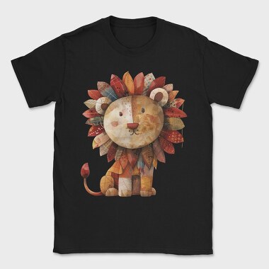 Lion Patchwork, Tricou Barbati (Unisex)