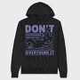 Dont Overthink Cat, Hanorac Oversize Barbati (Unisex)