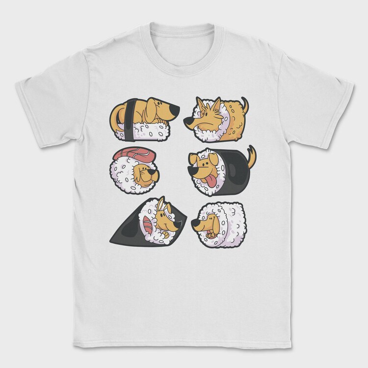 Dogs Sushi, Tricou Barbati (Unisex)