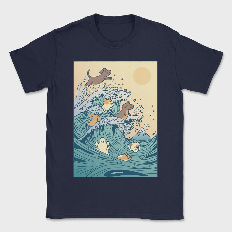 Dogs Big Wave, Tricou Barbati (Unisex)