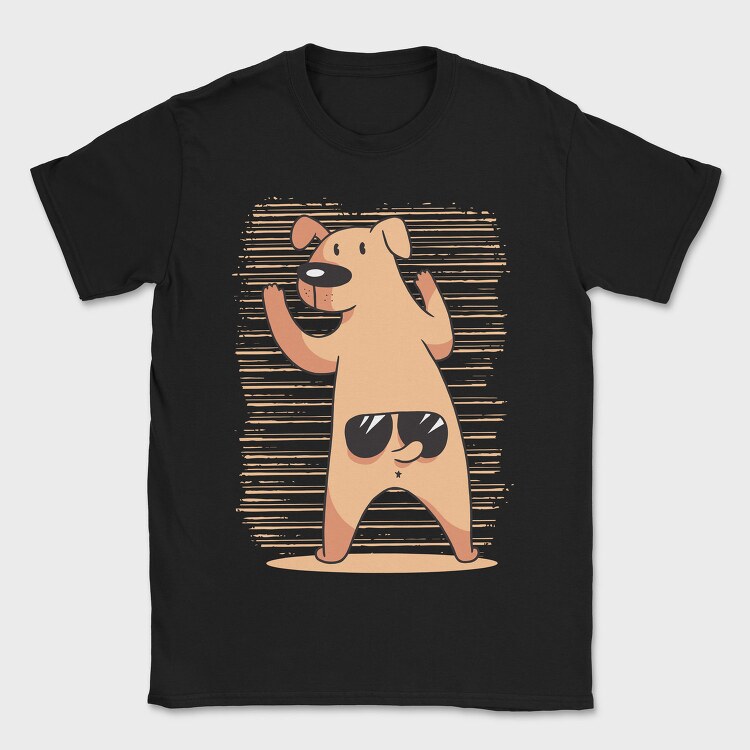 Dog Tail Glasses, Tricou Barbati (Unisex)