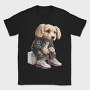 Dog Sitting Clotesh Chains, Tricou Barbati (Unisex)