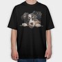 Miniature American Shepherd, Tricou Oversize Barbati (Unisex)