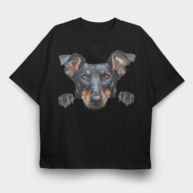 Manchester Terrier2, Tricou Oversize Barbati (Unisex)