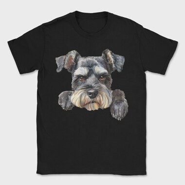 Miniature Schnauzer Face, Tricou Barbati (Unisex)
