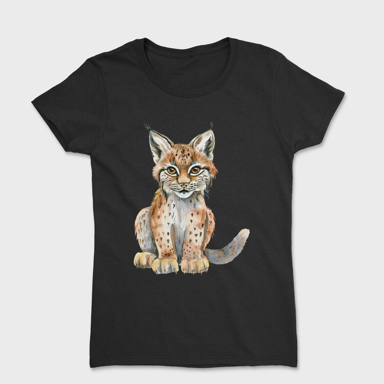 Lynx Sitting Face, Tricou Femei