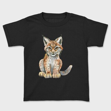 Lynx Sitting Face, Tricou Copii