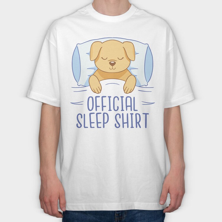Dog Official Sleep Shirt, Tricou Oversize Barbati (Unisex)