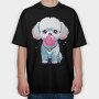 Dog Bubblegum, Tricou Oversize Barbati (Unisex)