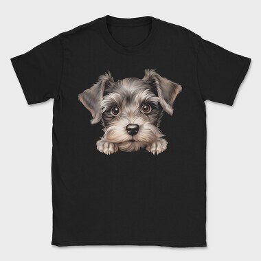 Miniature Schnauzer Peeking, Tricou Barbati (Unisex)