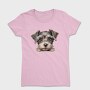 Miniature Schnauzer Peeking, Tricou Femei