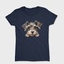 Miniature Schnauzer Peeking, Tricou Femei
