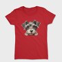 Miniature Schnauzer Peeking, Tricou Femei