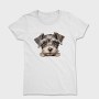 Miniature Schnauzer Peeking, Tricou Femei
