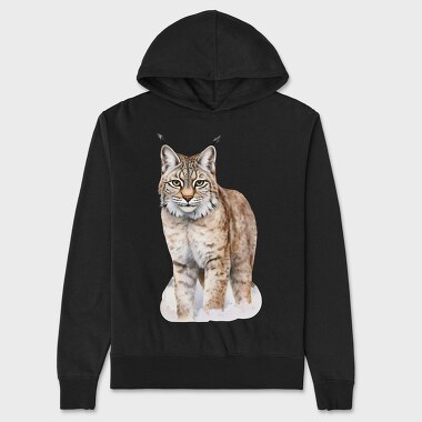 Lynx Stalking Pose, Hanorac Oversize Barbati (Unisex)