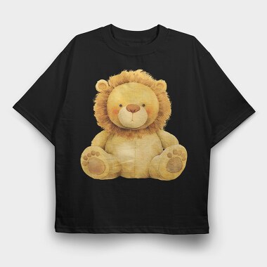 Lion Stuffed Animal, Tricou Oversize Barbati (Unisex)