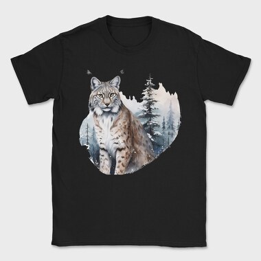Lynx Winter Forest, Tricou Barbati (Unisex)